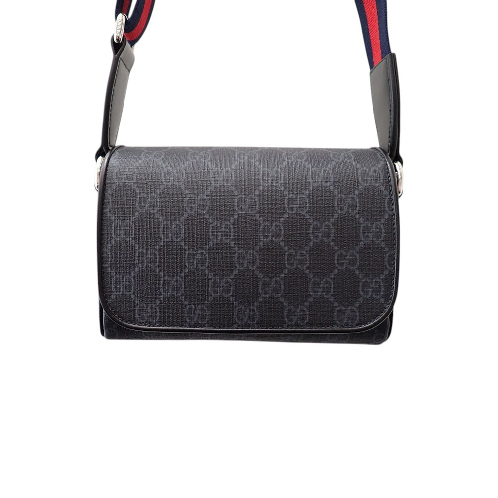 Pre-Loved Gucci GG Supreme Web Flap Messenger Bag